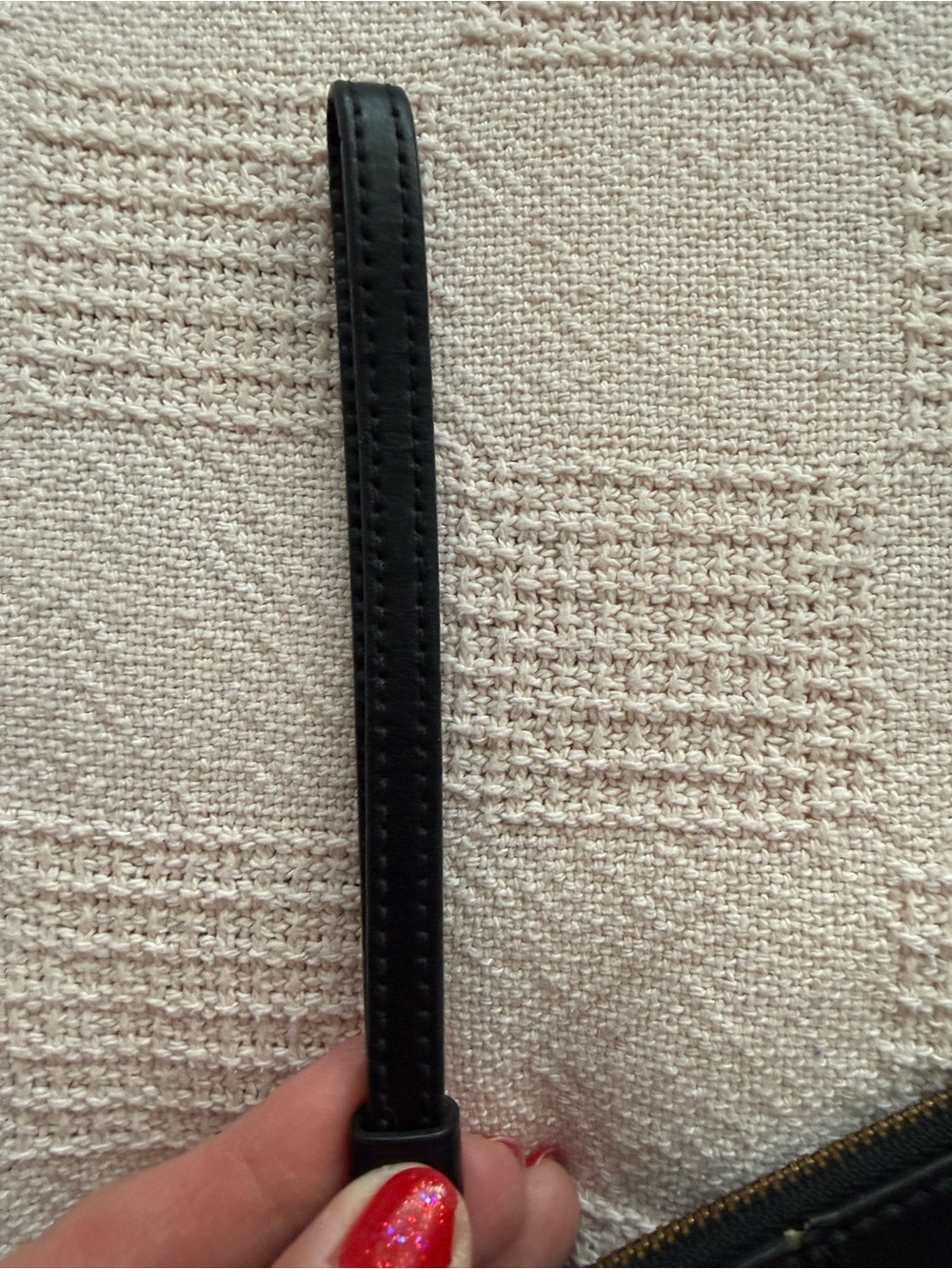 Coach Signature Brown & Black Canvas Leather Trim Wristlet Zip Pouch - Picture 6 of 7